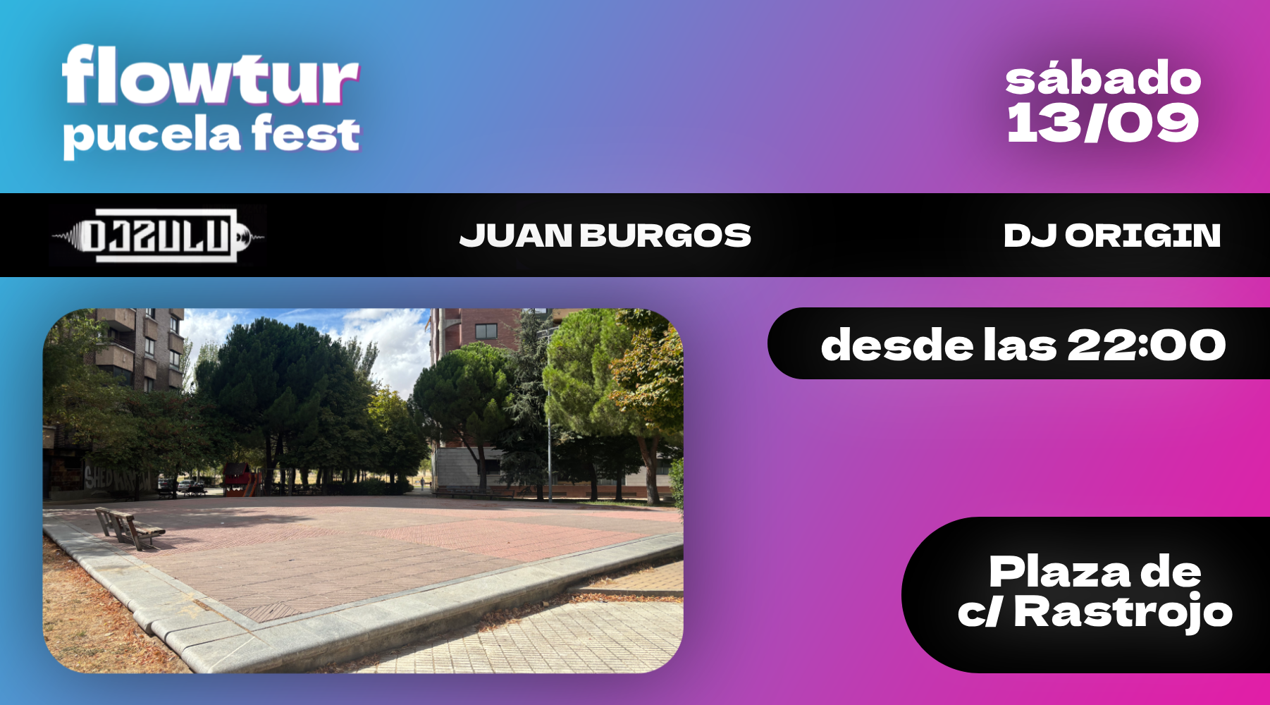 Cartel de la fiesta Flowtur Pucela Fest